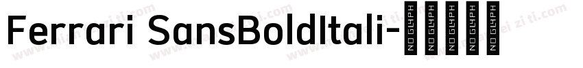 Ferrari SansBoldItali字体转换